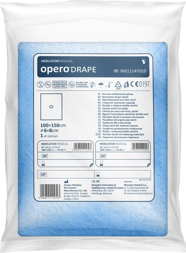 opero®DRAPE Sterilné rúško s lepivým otvorom 6x8 CM
