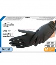 Nitrilové rukavice "Safe Fit Black" | bez púdru | 200 ks