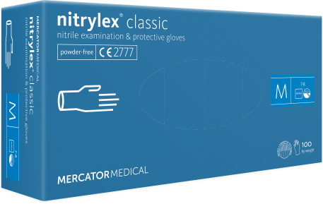 Nitrilové rukavice nitrylex® classic | bez púdru | 100 KS