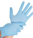 Nitrilové rukavice "Safe Light BLUE" | bez púdru | 100 KS