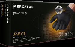Nitrilové rukavice "Powergrip Black" | bez púdru  | 50 KS