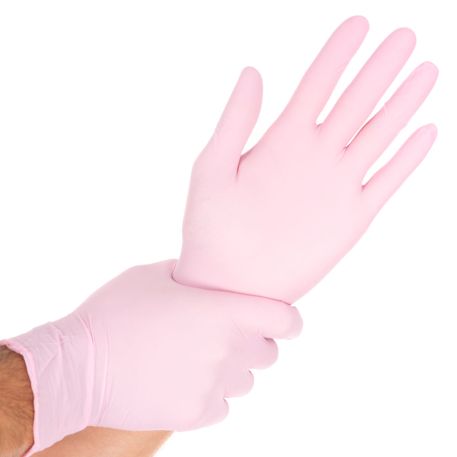 Nitrilové rukavice "Safe Light Pink" | bez púdru  | 100 KS