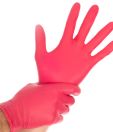 Nitrilové rukavice "Safe Light Red" | bez púdru  | 100 KS