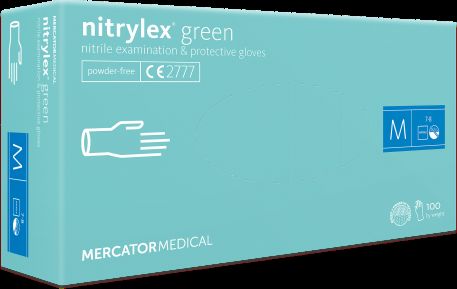 Nitrilové rukavice "Nitrylex® GREEN" | bez púdru | 100 ks