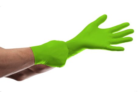 Nitrilové rukavice "POWERGRIP GREEN" | bez púdru | 50 KS