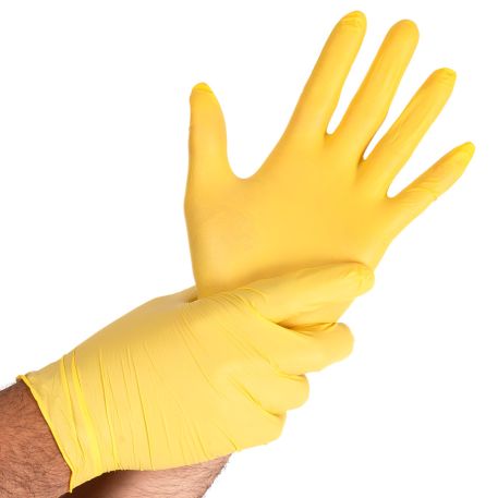 Nitrilové rukavice "Safe Light Yellow" | bez púdru | 100 ks