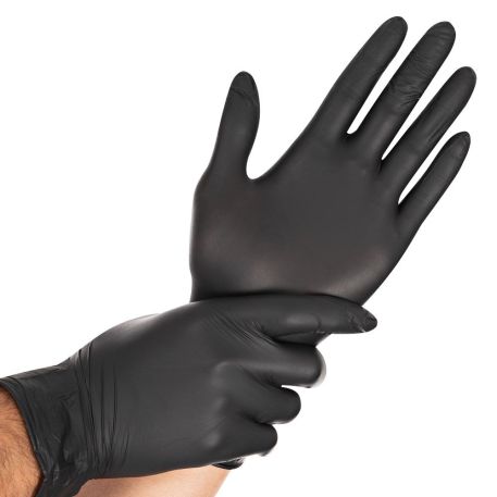 Nitrilové rukavice "Safe Light Black" | bez púdru | 90 KS