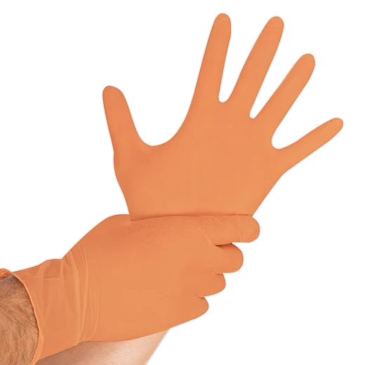 Nitrilové rukavice "Safe Light Orange" | bez púdru | 100 KS