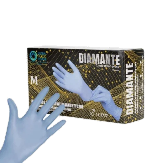 Nitrilové rukavice "DIAMANTE Blue"  | bez púdru | 100 KS