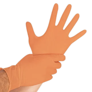 Nitrilové rukavice "Safe Light Orange" | bez púdru | 100 KS